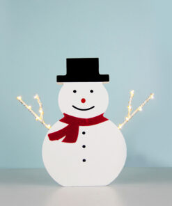 WOODEN SNOWMAN 12 ΜΙΝΙ LED WW ΛΑΜΠΑΚΙΑ ΜΠ/ΡΙΕΣ (2ΑΑ) IP20 17X2.3X16CM ACA – X05121107