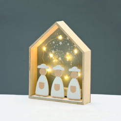 WOODEN HOUSE  10 LED ΛΑΜΠ ΚΑΛΩΔΙΟ ΧΑΛΚΟΥ ΘΕΡΜΟ ΣΤΑΘΕΡΟ ΜΠΑΤ (2ΧΑΑA) 20*4,5*25cm IP20 ACA – X051401125