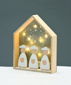 WOODEN HOUSE  10 LED ΛΑΜΠ ΚΑΛΩΔΙΟ ΧΑΛΚΟΥ ΘΕΡΜΟ ΣΤΑΘΕΡΟ ΜΠΑΤ (2ΧΑΑA) 20*4,5*25cm IP20 ACA – X051401125