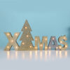 WOODEN X-MAS 21 LED WW ΛΑΜΠΑΚΙΑ ΜΠ/ΡΙΕΣ (2AAΑ) IP20 37.5X2.5X18CM ACA – X05211102