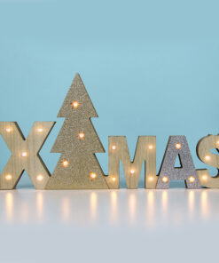 WOODEN X-MAS 21 LED WW ΛΑΜΠΑΚΙΑ ΜΠ/ΡΙΕΣ (2AAΑ) IP20 37.5X2.5X18CM ACA – X05211102