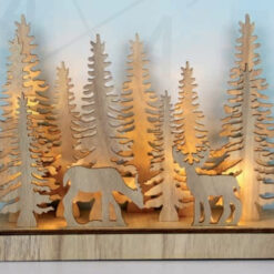 PLYWOOD CHRISTMAS TREE 2 22 LED WW Λ/ΚΙΑ ΜΠ/ΡΙΕΣ (2AA) IP20 30X8X23CM ACA – X05221105