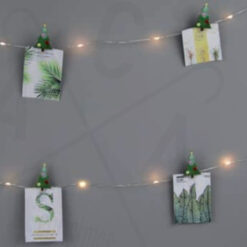 12 X-MAS TREE CLIPS, 25 LED WW Λ/ΚΙΑ ΑΣΗΜΙ ΧΑΛΚΟΣ ΜΠ/ΡΙΕΣ (3xAA), IP20, 240+30cm, ΔΙΑΦ. ΚΑΛ. ΤΡ/ ACA – X05251112