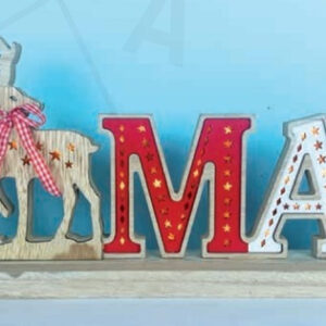 WOODEN X-MAS 2 26 MINI LED WW Λ/ΚΙΑ ΜΠ/ΡΙΕΣ (3AA) IP20 45X3.5X20CM ACA – X05261113