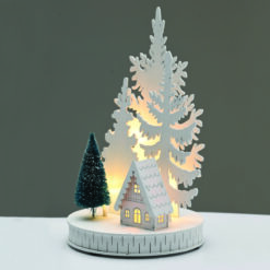WOODEN HOUSE 5 LED ΛΑΜΠ ΘΕΡΜΟ ΣΤΑΘΕΡΟ ΜΠΑΤ (2ΧΑA) 14,8*14,8*25cm IP20 ACA – X0551130