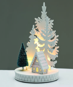 WOODEN HOUSE 5 LED ΛΑΜΠ ΘΕΡΜΟ ΣΤΑΘΕΡΟ ΜΠΑΤ (2ΧΑA) 14,8*14,8*25cm IP20 ACA – X0551130