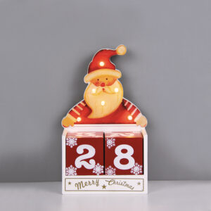 WOODEN SANTA CALENDAR 6 LED WW ΛΑΜΠΑΚΙΑ ΜΠ/ΡΙΕΣ (2AAΑ) IP20 12.5X6.7X20.5M ACA – X0561108