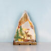 PLYWOOD CHRISTMAS TREE 8 LED WW ΛΑΜΠΑΚΙΑ ΜΠ/ΡΙΕΣ (2AA) IP20 14.3X5.5X21.5CM ACA – X0581104