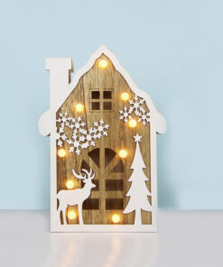 PLYWOOD HOUSE 9 LED WW ΛΑΜΠΑΚΙΑ ΜΠ/ΡΙΕΣ (2AA) IP20 19X4X29CM ACA – X0591106