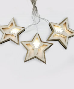 WOODEN STAR REINDEER HEAD, 10 LED ΣΕΙΡΑ ΜΠΑΤ. (3xAA), WW,IP20, 135+30cm, ΔΙΑΦ. ΚΑΛ. ΤΡΟΦ. ACA – X061011207