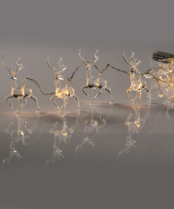 ACRYLIC PLASTIC REINDEER, 10 LED ΛΑΜΠ. ΣΕΙΡΑ ΜΠΑΤ. (3xAA), WW,IP20, 135+30cm, ΔΙΑΦ. ΚΑΛ. ΤΡΟΦ. ACA – X061011223