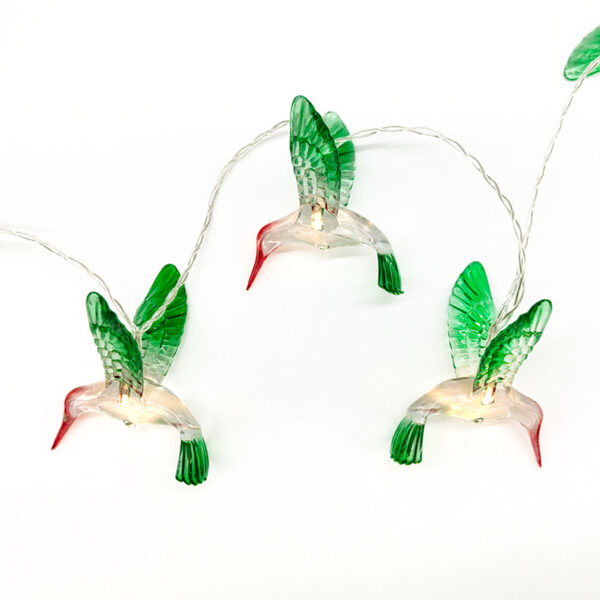 "ACRYLIC COLORED BIRDS", 10 LED ΛΑΜΠ. ΣΕΙΡΑ ΜΠΑΤ. (3xAA), WW,IP20, 135+30cm, ΔΙΑΦ. ΚΑΛ. ΤΡΟΦ. ACA - X061011238