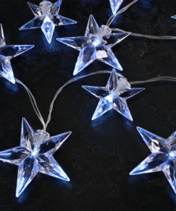 “PLASTIC BIG&MEDIUM STARS”, 10 LED ΛΑΜΠ. ΣΕΙΡΑ ΜΠΑΤ. (3xAA), WW,IP20, 135+30cm, ΔΙΑΦ. ΚΑΛ. ΤΡΟΦ. ACA – X061011242