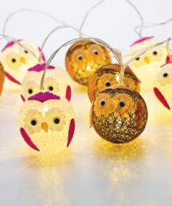 “PLASTIC BALL OWL”, 10 LED ΛΑΜΠΑΚΙΑ ΣΕΙΡΑ ΜΠΑΤΑΡΙΕΣ (3xAA), WW, IP20, 135+30cm, ΔΙΑΦ. ΚΑΛ. ΤΡΟΦ. ACA – X061011246