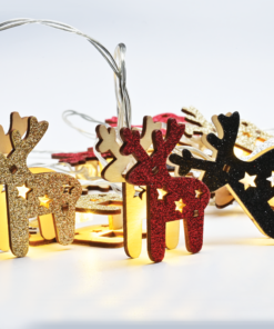 “WOODEN DEER RED-BLACK-GOLD-SILVER” 10LED ΛΑΜΠΑΚ ΣΕΙΡ ΜΠΑΤ(3xAA)WW, IP20, 135+30cm, ΔΙΑΦ ΚΑΛ ΤΡΟΦ ACA – X061011248