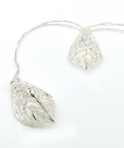 “METAL LEAVES” 10LED ΛΑΜΠΑΚ ΣΕΙΡΑ ΜΠΑΤΑΡ.(3xAA)ΘΕΡΜΟ ΛΕΥΚΟ ΑΣΗΜΙ ΜΕΤΑΛΛΟ IP20 135+30cm  ΔΙΑΦΑΝ ΚΑ ACA – X061011251