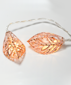 “METAL LEAVES” 10LED ΛΑΜΠΑΚ ΣΕΙΡΑ ΜΠΑΤΑΡ.(3xAA)ΘΕΡΜΟ ΛΕΥΚΟ ΧΑΛΚΙΝΟ ΜΕΤΑΛΛΟ IP20 135+30cm  ΔΙΑΦΑΝ ACA – X061011252