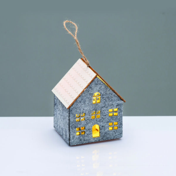 FELT HOUSE WOODEN ROOF ΓΚΡΙ 1 MINI LED ΔΙΑΚ ΘΕΡΜΟ ΛΑΜΠ ΜΠΑΤ 3*AG10 (ΣΥΜΠΕΡΙΛΑΜΒΑΝΕΤΑΙ) 8*8*9,6cm ACA - X06119257