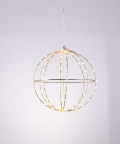 D30CM SILVER BALL 144 ΜΙΝΙ LED ΛΑΜ, WW, ΑΣΗΜΙ ΚΑΛΩΔ. ΧΑΛΚΟΥ,ΑΝΤΑΠΤ.(4.5VDC),IP44, 3M ΔΙΑΦ. ΚΑΛ. ACA – X0614414226