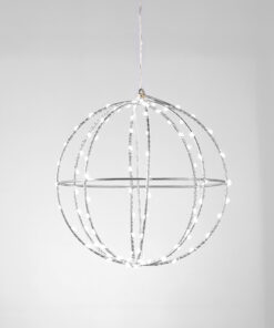 D30CM SILVER BALL 144 ΜΙΝΙ LED ΛΑΜ, CW, ΑΣΗΜΙ ΚΑΛΩΔ. ΧΑΛΚΟΥ,ΑΝΤΑΠΤ.(4.5VDC),IP44, 3M ΔΙΑΦ ΚΑΛ ACA – X0614424226