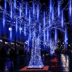 “SNOWDROP” 180 CW LED ΛΑΜΠ., 18LX10DROPS ΜΗΚ.30CM, ΑΝΤΑΠΤ(5V), ΕΠΕΚΤ(ΜΑΧ 3)IP44, 4m+5m ΔΙΑΦ. ΚΑΛ. ACA – X06180245
