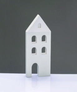 WOODEN DECORATIVE WHITE HOUSE  ΜΟΤΙΦ 7*2*18cm ACA – X061870