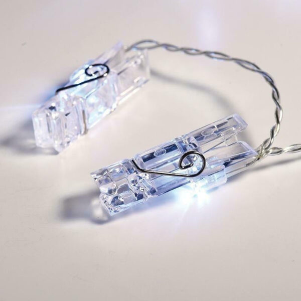 PLASTIC CLIPS 20LED ΛΑΜΠΑΚ ΣΕΙΡΑ ΜΠΑΤΑΡ.(3xAA)&ΧΡΟΝΟΔΙΑΚ (6ΟΝ/18OFF) ΨΥΧΡΟ ΛΕΥΚΟ IP20 285+30cm  ACA - X062021332