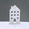 WOODEN DECORATIVE WHITE HOUSE WITH BASE ΔΙΑΚΟΣΜΗΤΙΚΟ ΜΟΤΙΦ 14*5*23cm ACA – X062372