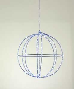 D40CM SILVER BALL 240 ΜΙΝΙ LED ΛΑΜ, ΜΠΛΕ, ΑΣΗΜΙ ΚΑΛΩΔ. ΧΑΛΚΟΥ,ΑΝΤΑΠΤ.(4.5VDC),IP44, 3M ΔΙΑΦ ΚΑΛ ACA – X0624064226