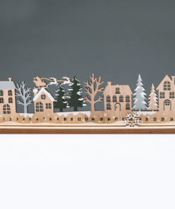 WOODEN XMAS COUNTDOWN WITH TREES ΔΙΑΚΟΣΜΗΤΙΚΟ ΜΟΤΙΦ 33x5x10cm ACA – X063362