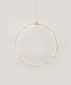 D30CM SILVER ROUND 45 ΜΙΝΙ LED ΛΑΜΠΑΚΙΑ WW, ΑΣΗΜΙ ΚΑΛΩΔ. ΧΑΛΚΟΥ,ΑΝΤΑΠΤ.(3VDC),IP44, 3M ΔΙΑΦ ΚΑΛ ACA – X064514227