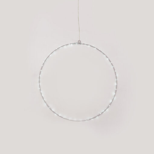 D30CM SILVER ROUND 45 ΜΙΝΙ LED ΛΑΜ, CW, ΑΣΗΜΙ ΚΑΛΩΔ. ΧΑΛΚΟΥ,ΑΝΤΑΠΤ.(3VDC),IP44, 3M ΔΙΑΦ ΚΑΛ ACA – X064524227