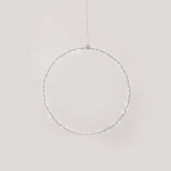 D30CM SILVER ROUND 45 ΜΙΝΙ LED ΛΑΜ, CW, ΑΣΗΜΙ ΚΑΛΩΔ. ΧΑΛΚΟΥ,ΑΝΤΑΠΤ.(3VDC),IP44, 3M ΔΙΑΦ ΚΑΛ ACA - X064524227