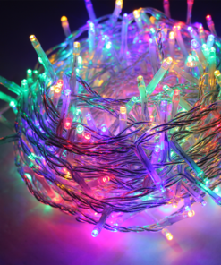 50LED ΛΑΜΠ. ΣΕΙΡΑ ΜΠΑΤ. (2xAA), RGB ΣΤΑΘΕΡΑ,IP20, 490+30cm, ΔΙΑΦ. ΚΑΛ. ΤΡΟΦ. ACA – X0650312