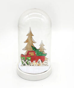 CAR, PLASTIC SNOWY COVER BALL 5 MINI LED ΛΑΜΠΑΚΙΑ ΜΠΑΤ. (2xAAA), WW,IP20, D11X19CM ACA – X06511215