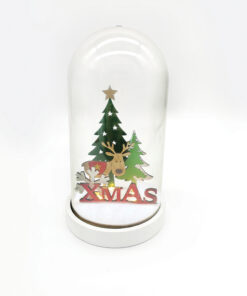 DEER, PLASTIC SNOWY COVER BALL 5 MINI LED ΛΑΜΠ. ΜΠΑΤ. (2xAAA), WW,IP20, D11X19CM ACA – X06511217