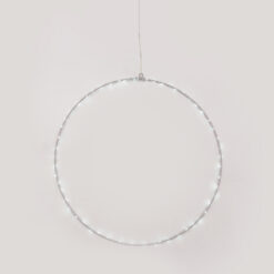 D40CM SILVER ROUND 55 ΜΙΝΙ LED ΛΑΜ, CW, ΑΣΗΜΙ ΚΑΛΩΔ. ΧΑΛΚΟΥ,ΑΝΤΑΠΤ.(3VDC),IP44, 3M ΔΙΑΦ ΚΑΛ ACA – X065524227