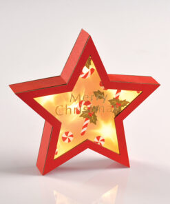 WOODEN RED STAR 6 MINI LED ΛΑΜΠΑΚΙΑ ΜΠΑΤ. (2xAAA), WW,IP20, 23X5X22CM ACA – X06611221