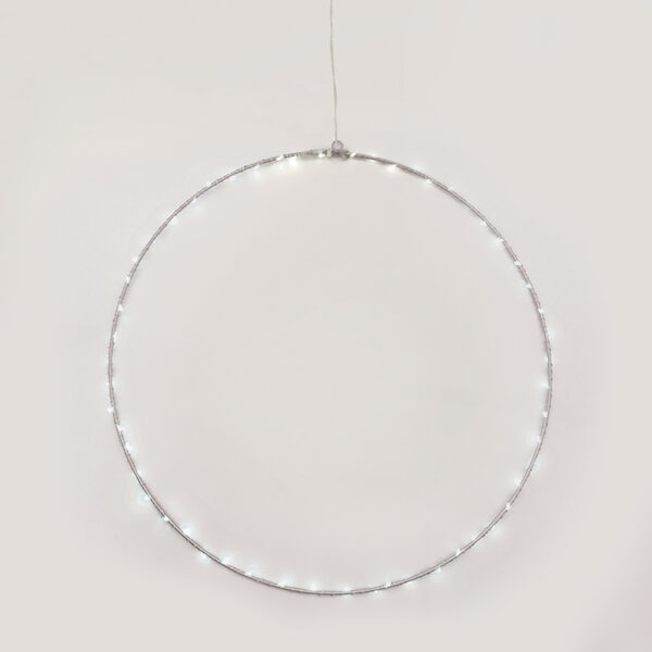 D50CM SILVER ROUND 65 ΜΙΝΙ LED ΛΑΜ, CW, ΑΣΗΜΙ ΚΑΛΩΔ. ΧΑΛΚΟΥ,ΑΝΤΑΠΤ.(3VDC),IP44, 3M ΔΙΑΦ ΚΑΛ ACA - X066524227