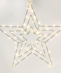 “THREE STARS”70 ΜΙΝΙ LED ΛΑΜΠ, WW, ΑΣΗΜΙ ΚΑΛΩΔ ΧΑΛΚΟ, ΑΝΤΑΠΤ(3.5VDC),IP44  65.5X65.5CM&3MΔΙΑΦ.ΚΑΛ. ACA – X067014225