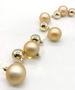 40 SILVER-CHROME BALLS 80 CLUSER MINI LED ΣΕΙΡΑ, WW, ΑΣΗΜ. ΚΑΛΩΔ. ΧΑΛΚ, ΜΠΑΤ.(3ΑΑ)IP20 30cm+2m  ACA – X068011228