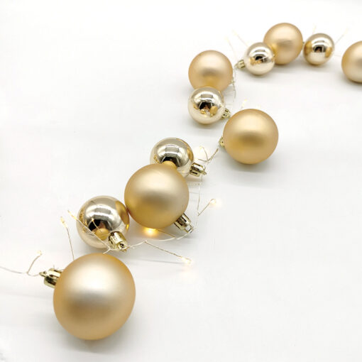 40 SILVER-CHROME BALLS 80 CLUSER MINI LED ΣΕΙΡΑ, WW, ΑΣΗΜ. ΚΑΛΩΔ. ΧΑΛΚ, ΜΠΑΤ.(3ΑΑ)IP20 30cm+2m ACA – X068011228