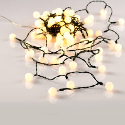 WHITE BALL 80 WW LED ΛΑΜΠΑΚΙΑ ΣΕΙΡΑ, 10CM, ΑΝΤΑΠΤ (4.5V) & ΣΤΑΘ., ΕΠΕΚΤ (ΜΑΧ 3) IP44, 8m+3m ACA – X068014201
