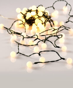 WHITE BALL 80 WW LED ΛΑΜΠΑΚΙΑ ΣΕΙΡΑ, 10CM, ΑΝΤΑΠΤ (4.5V) & ΣΤΑΘ., ΕΠΕΚΤ (ΜΑΧ 3) IP44, 8m+3m ACA – X068014201