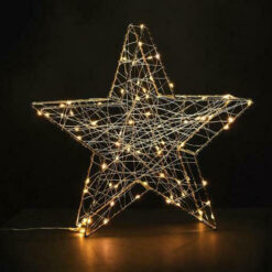 3D Copper Wire Metal Motifs  ΑΣΤΕΡΙ 80 ΜINI LED ΛΑΜΠΑΚ ΜΕ ΚΑΛΩΔΧΑΛΚΟΥ & ΑΝΤΑΠΤΡΟΡΑ(3V DC)ΘΕΡΜΟ ACA – X068014202
