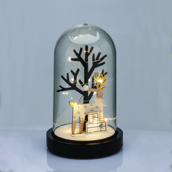 WOODEN DEER WITH PLASTIC COVER(TREE) 8MINI LED ΔΙΑΚ ΘΕΡΜ ΛΑΜΠ ΜΠΑΤ 2ΧΑΑΑ(ΣΥΜΠΕΡΙΛΑΜΒ) ΔΙΑΜ:11*19cm ACA - X06811263