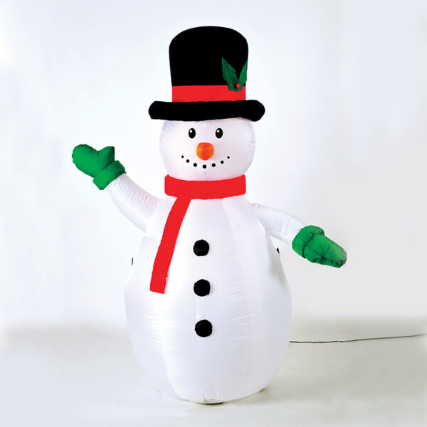 INFLATABLE SNOWMAN  1 LED ΛΑΜΠ. ΑΝΤΑΠ. (12V), RGB,  ΣΤΑΘ. IP44, Η180CM, 2M ΠΡΑΣ. ΚΑΛ. ΤΡΟΦ. ACA - X07003439