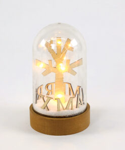 PLASTIC COVER BALL XMAS TREE, 10 MINI WW LED ΛΑΜΠAKIA ΜΠΑΤ. (3XAA) IP20 Φ11X19CM ACA – X07101135