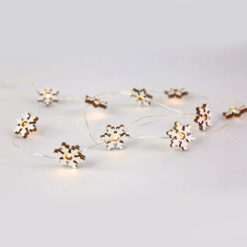 WOODEN SNOWFLAKE 10 LED ΛΑΜΠ. ΣΕΙΡΑ ΜΠΑΤ.(2xAA),WW, ΑΣΗΜΙ ΚΑΛ. ΧΑΛΚ.,IP20, 90+30cm,ΔΙΑΦ ΚΑΛ ΤΡΟΦ ACA – X07101140