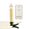 10 WHITE MINI CLIPS CANDLES, 10*1  LED ΛΑΜΠ. ΜΠΑΤ. (10*AAA), IR CONTROL., WW,IP20, φ1.5X10.5cm ACA – X07101520